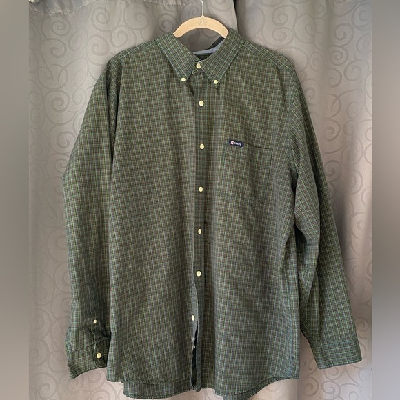 Chaps green plaid men’s button down shirt size XXL - Picture 1 of 6